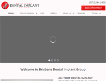 Tablet Screenshot of brisbanedentalimplantgroup.com.au